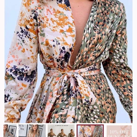 Never Fully Dressed Bloom Spliced Print Dress - Picture 11 of 12